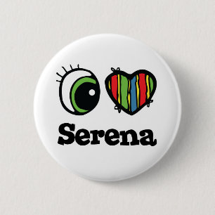 Badge Rond 5 Cm J'aime (Cœur) Serena