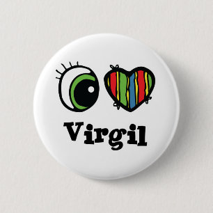 Badge Rond 5 Cm J'aime (cœur) Virgil