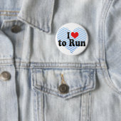 Badge Rond 5 Cm J'aime courir (En situation)