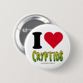 Badge Rond 5 Cm J'aime Cryptids (Devant & derrière)