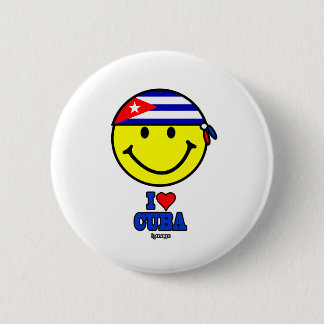 BADGE ROND 5 CM J'AIME CUBA