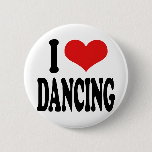 Badge Rond 5 Cm J'aime danser (Devant)