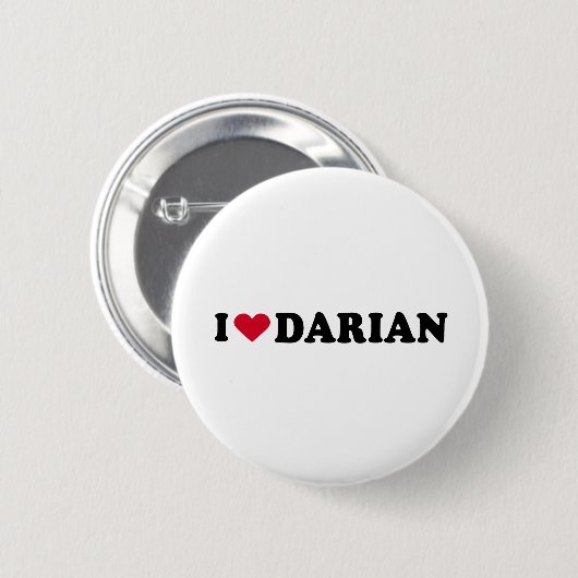 BADGE ROND 5 CM J'AIME DARIAN (Devant & derrière)