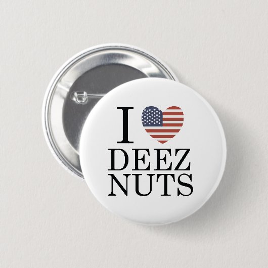 Badge Rond 5 Cm J'Aime Deez Nuts (Devant & derrière)