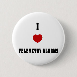 Badge Rond 5 Cm J'aime des alarmes de télémétrie