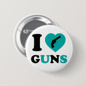 Badge Rond 5 Cm J'aime des armes à feu (Devant & derrière)