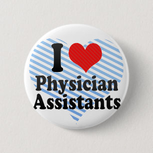 Badge Rond 5 Cm J'aime des assistants de médecin