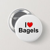 Badge Rond 5 Cm J'aime des bagels (de coeur) (Devant & derrière)