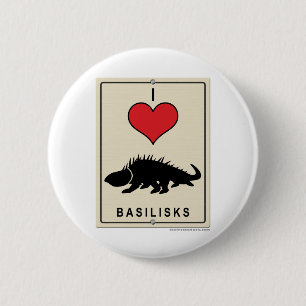 Badge Rond 5 Cm J'aime des basilics