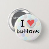 Badge Rond 5 Cm J'aime des boutons (Devant & derrière)