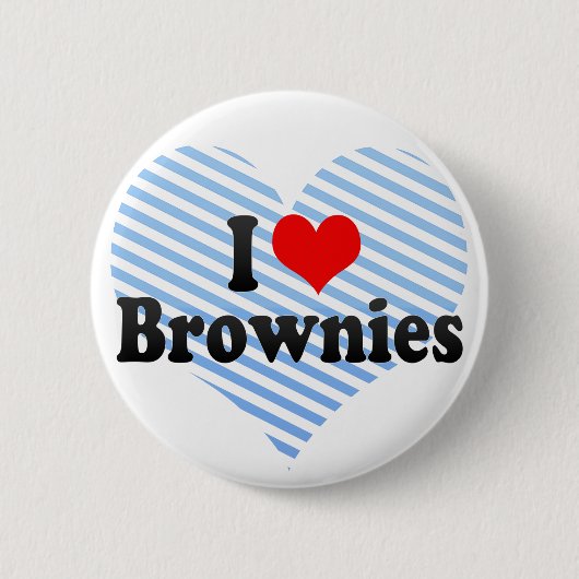 Badge Rond 5 Cm J'aime des "brownie" (Devant)