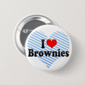 Badge Rond 5 Cm J'aime des "brownie" (Devant & derrière)