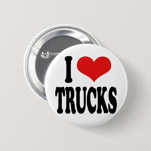Badge Rond 5 Cm J'aime des camions (Devant & derrière)