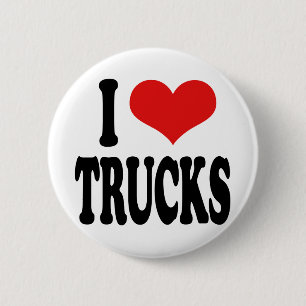 Badge Rond 5 Cm J'aime des camions