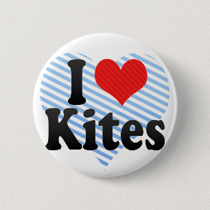 Badge Rond 5 Cm J'aime des cerfs-volants