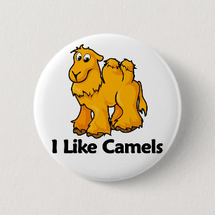 Badge Rond 5 Cm J'aime des chameaux
