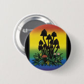 Badge Rond 5 Cm j'aime des champignons. (Devant & derrière)