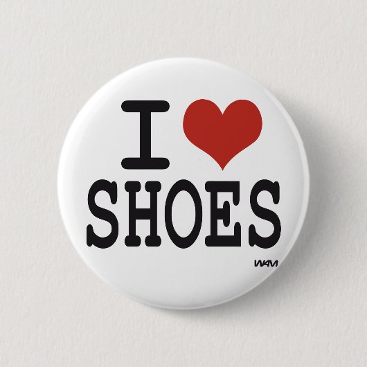 Badge Rond 5 Cm J'aime des chaussures (Devant)