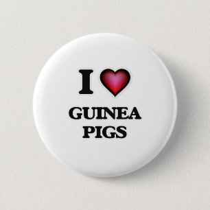 Badge Rond 5 Cm J'aime des cobayes