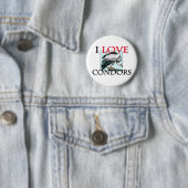 Badge Rond 5 Cm J'aime des condors (En situation)
