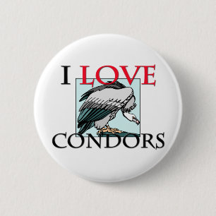 Badge Rond 5 Cm J'aime des condors