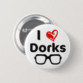 Badge Rond 5 Cm J'aime des dorks (Devant & derrière)