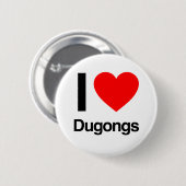 Badge Rond 5 Cm j'aime des dugongs (Devant & derrière)