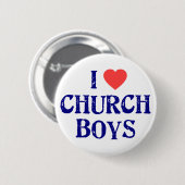 Badge Rond 5 Cm J'aime des garçons d'église (Devant & derrière)