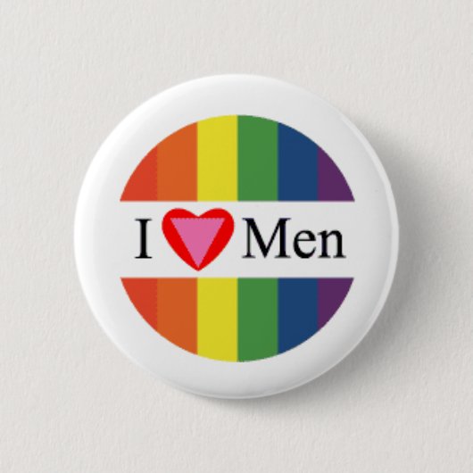 Badge Rond 5 Cm J'aime des hommes (Devant)