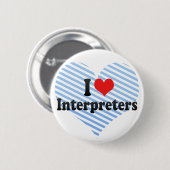 Badge Rond 5 Cm J'aime des interprètes (Devant & derrière)