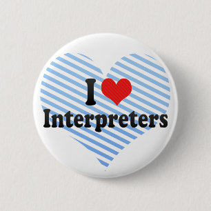 Badge Rond 5 Cm J'aime des interprètes