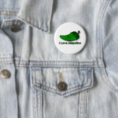 Badge Rond 5 Cm J'aime des Jalapenos (En situation)