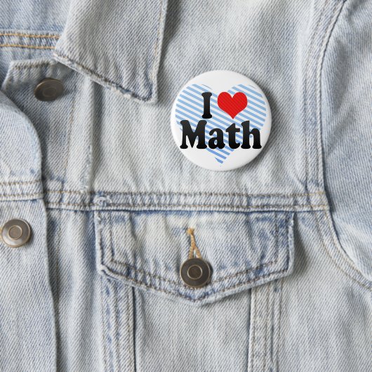 Badge Rond 5 Cm J'aime des maths (En situation)