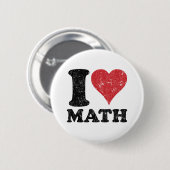 Badge Rond 5 Cm J'aime des maths (Devant & derrière)