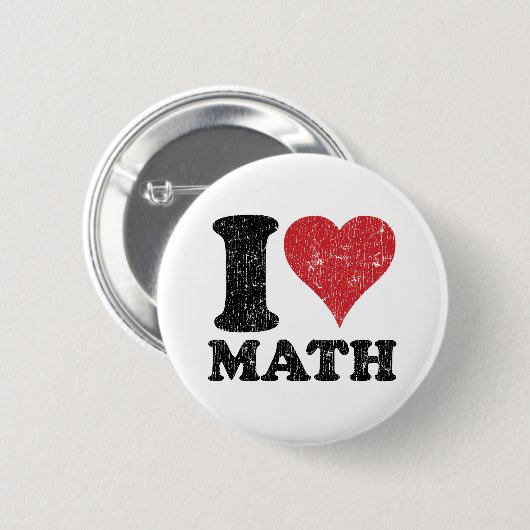 Badge Rond 5 Cm J'aime des maths (Devant & derrière)
