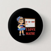 Badge Rond 5 Cm J'aime des maths (Devant)