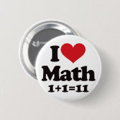 Badge Rond 5 Cm J'aime des maths ! (Devant & derrière)