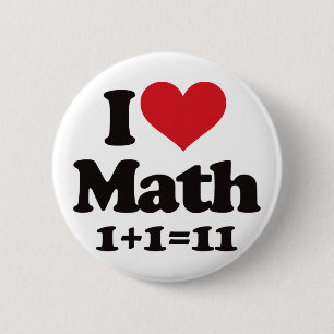 Badge Rond 5 Cm J'aime des maths !