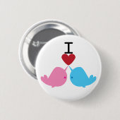 Badge Rond 5 Cm J'aime des narwhals (Devant & derrière)