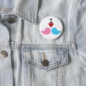 Badge Rond 5 Cm J'aime des narwhals (En situation)