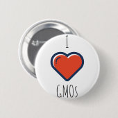Badge Rond 5 Cm J'aime des OGM (Devant & derrière)