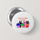 Badge Rond 5 Cm "J'aime des petits gâteaux et des chats"--Cadeaux (Devant & derrière)