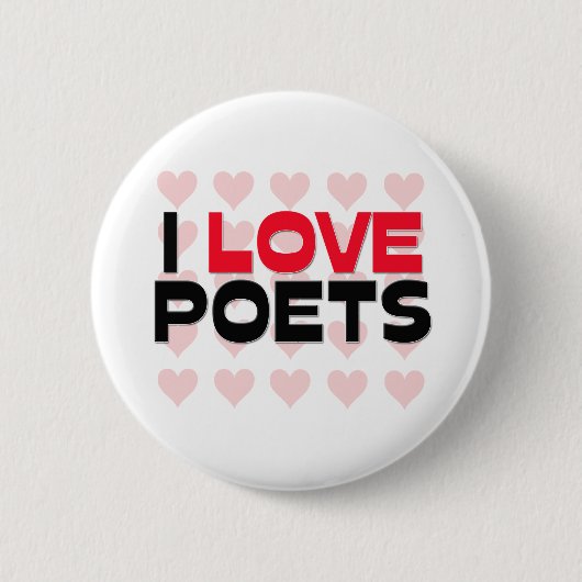 BADGE ROND 5 CM J'AIME DES POÈTES (Devant)