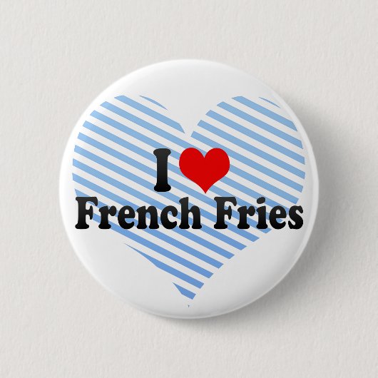 Badge Rond 5 Cm J'aime des pommes frites (Devant)