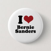 Badge Rond 5 Cm J'aime des ponceuses de Bernie pour le président (Devant)