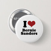 Badge Rond 5 Cm J'aime des ponceuses de Bernie pour le président (Devant & derrière)