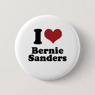 Badge Rond 5 Cm J'aime des ponceuses de Bernie pour le président