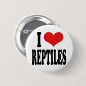 Badge Rond 5 Cm J'aime des reptiles (Devant & derrière)