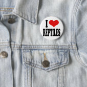 Badge Rond 5 Cm J'aime des reptiles (En situation)