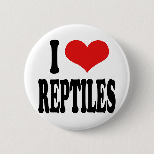 Badge Rond 5 Cm J'aime des reptiles